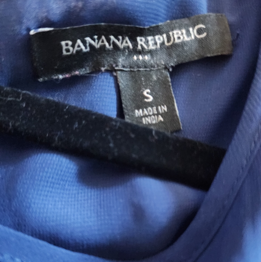 Banana Republic Sheer Flowy Blue Tank Top Size Small - Picture 3 of 3